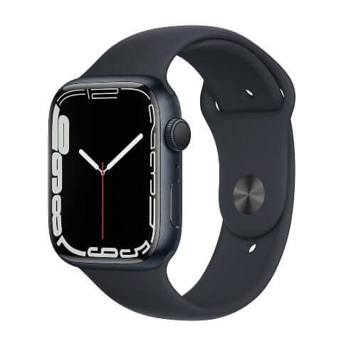 Apple Watch Series 7 (GPS, 45mm) Smart watch - Midnight Aluminium Case with Midnight Sport Band - Regular. Fitness Tracker, Blood Oxygen & ECG Apps, Always-On Retina Display, Water Resistant